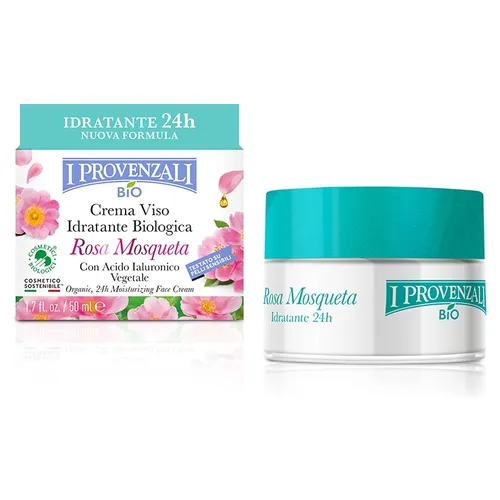 I Provenzali Rosa Mosqueta, Crema Viso 24h Biologica Idratante (Krem nawilżający)