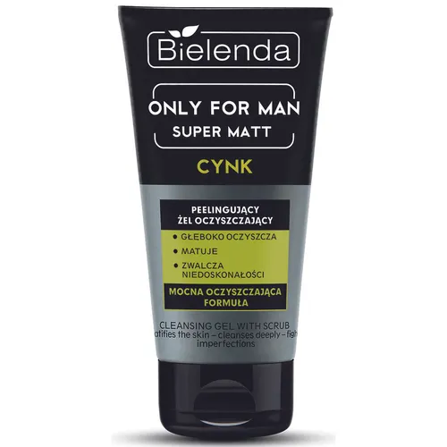 Bielenda Only For Men, Super Mat, Peelingujący żel oczyszczający