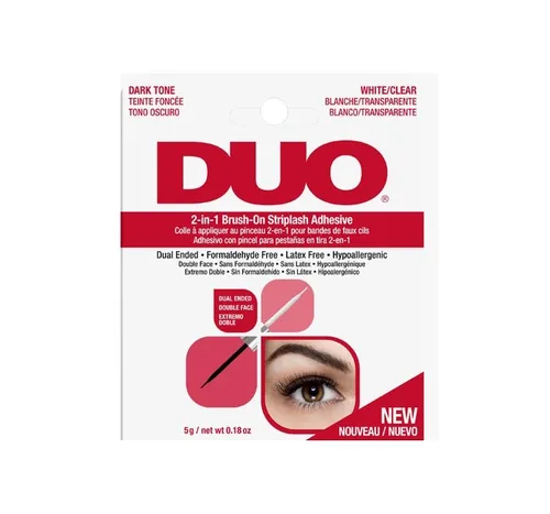 Ardell Lashes Duo, White/Clear, 2 in 1 Brush-On Striplash Adhesive (Klej do rzęs 2w1)