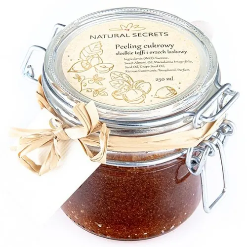 Natural Secrets Peeling cukrowy `Słodkie toffee z orzechem laskowym` - 1