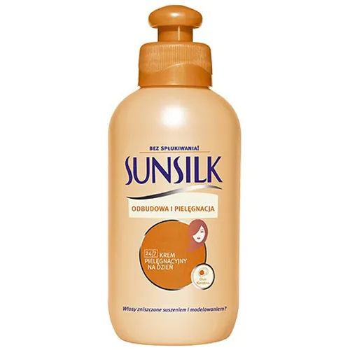 Sunsilk Odbudowa i pielęgnacja, Krem pielęgnujący na dzien do włosów zniszczonych modelowaniem i suszeniem