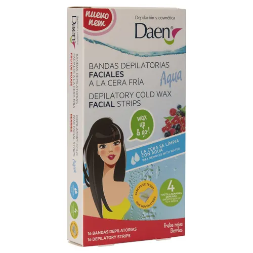 Daen Aqua Depilatory Cold Wax Strips Facial (Plastry do depilacji twarzy)