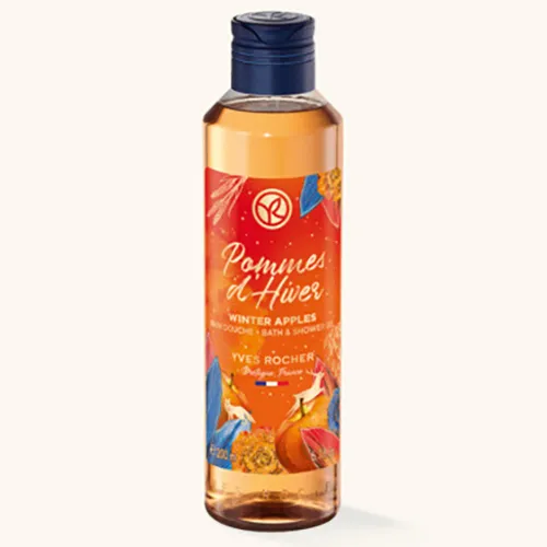 Yves Rocher Collection de Noel 2020, Bain Douche Pommes D'Hiver (Żel pod prysznic `Zimowa szarlotka`) - 1