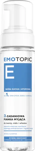 Emotopic 3-zadaniowa pianka myjąca do twarzy, ciała i włosów
