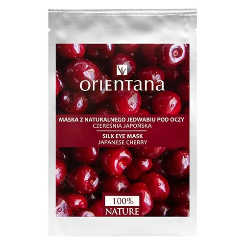 Orientana Maska z naturalnego jedwabiu pod oczy `Czereśnia japońska` - 1