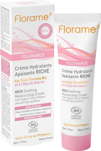 Florame Tolerance, Creme Hydratante & Apaisante Riche (Bogaty krem nawilżająco - kojący)