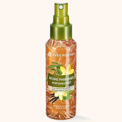 Yves Rocher Les Plaisirs Nature, Brume Parfumee Corps & Cheveux a la Vanille Bourbon (Mgiełka do ciała i włosów `Wanilia`)