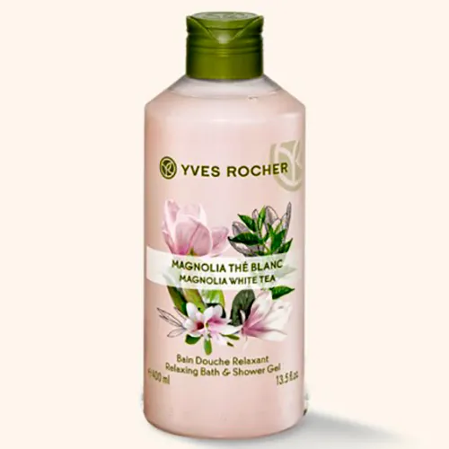 Yves Rocher Les Plaisirs, Bain Douche Energisant A La Peche & A l'Anis Etoile (Kremowy żel pod prysznic `Magnolia i biała herbata`) - 2