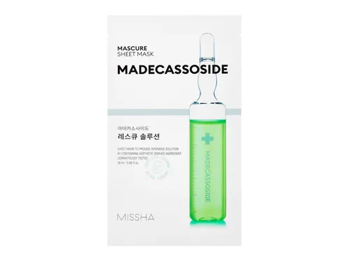 Missha Madecassosite, Mascure Sheet Mask (Odświeżająca maseczka do twarzy w płachcie)