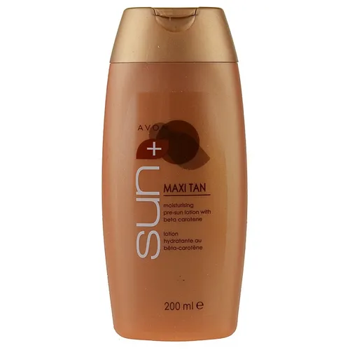 Avon Sun +, Maxi Tan Moisturising Lotion with Beta Carotene [Care, Sun + Face & Body, Bronze Tan Accelerator Lotion] (Balsam z beta - karotenem przyśpieszający i wzmacniający opaleniznę) - 2