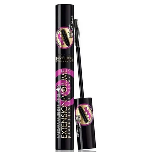 Eveline Cosmetics Extension Volume 4D False Definition Extra Volume & Carbon Black Mascara (Tusz pogrubiający do rzęs)
