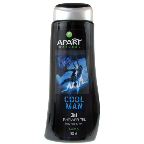Apart Natural Men, Cool Man 3 w 1, Shower Gel Body, Face & Hair (Żel pod prysznic dla mężczyzn do ciała, włosów, twarzy) - 1