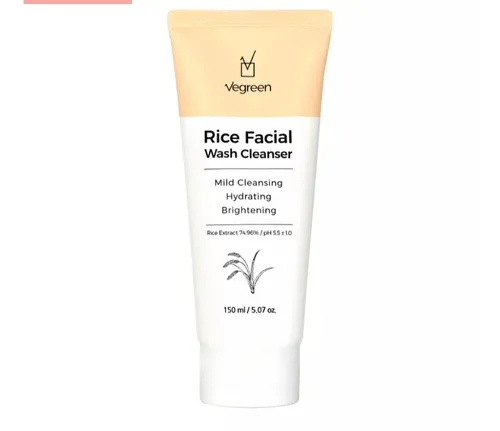 Vegreen Rice Facial Wash Cleanser (Żel do mycia twarzy z ekstraktem z ryżu)