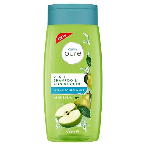 PZ Cussons Pure, 2 in 1 Shampoo & Conditioner Refreshing Apple & Pear (Szampon z odżywką  do włosów normalnych lub tłustych `Jabłko i gruszka`)