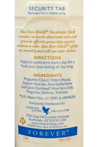 Forever Living Ever Shield (Dezodorant aloesowy w sztyfcie) - 2