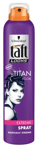 Schwarzkopf Taft Looks, Titan Look Radically Strong Extreme Spray (Lakier do włosów ekstramocny)