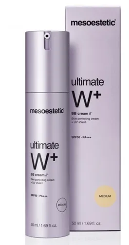 Mesoestetic Ultimate W+, Whitening BB Cream (Podkład pod makijaż typu BB wyrównujący koloryt i niedoskonałości skóry)