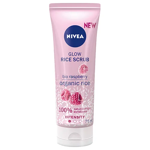 Nivea Glow Rice Scrub (Peeling ryżowy do twarzy z BIOmalinami)