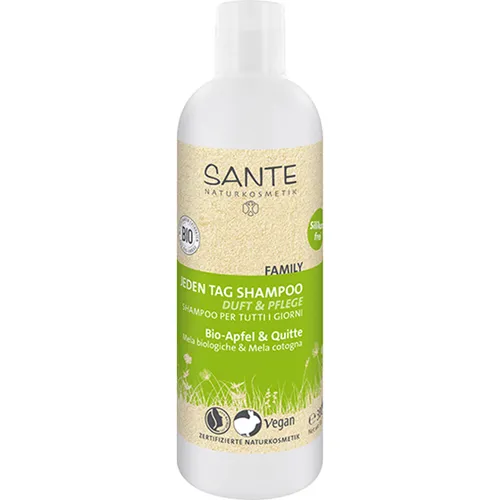 Sante Naturkosmetik Family, Jeden Tag Shampoo Apfel Quitte (Szampon do codziennego mycia włosów ` Jabłko i  pigwa`)