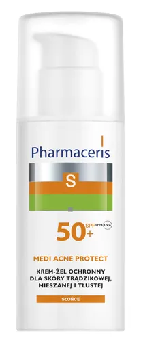 Pharmaceris S Medi Acne Protect, Krem - żel ochronny dla skóry trądzikowej, mieszanej i tłustej SPF 50+ - 1