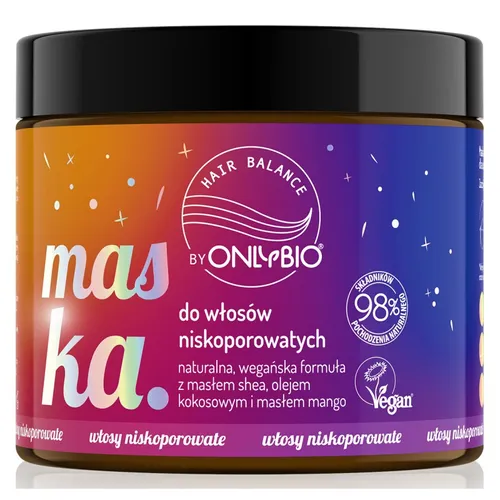 OnlyBio Hair Balance, Maska do włosów niskoporowatych (różne zapachy) - 1