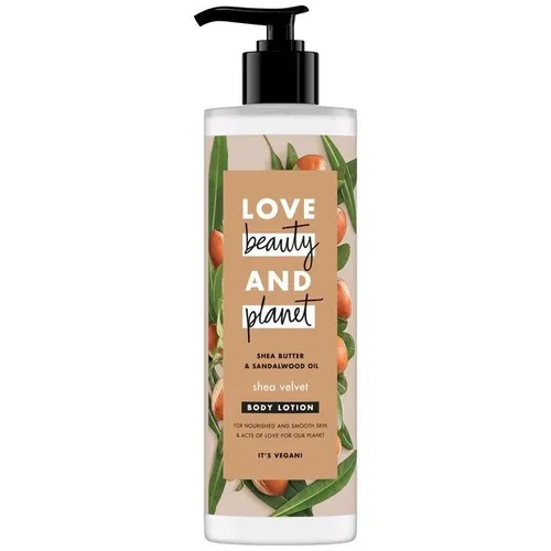 Love Beauty and Planet Shea Velvet, Shea Butter & Sandalwood Oil Body Lotion (Odżywczy balsam do ciała z masłem shea i olejkiem z drzewa sandałowego)