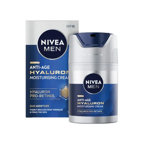 Nivea Men, Anti-Age Hyaluron Moisturising Cream with Pro-Retinol SPF15 (Przeciwzmarszczkowy krem do twarzy z pro-retinolem SPF15)