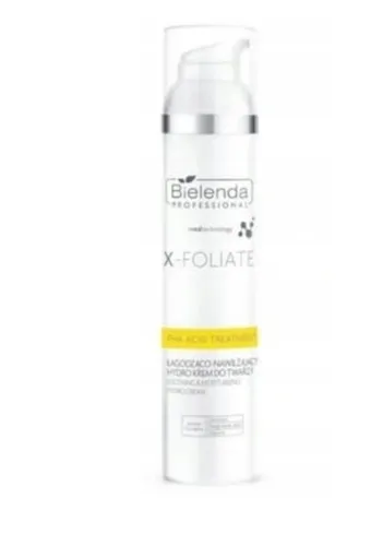 Bielenda Professional X-Foliate, Łagodząco-nawilżający hydrokrem do twarzy