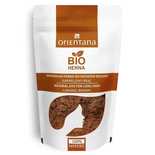 Orientana Bio Henna do włosów długich `Karmelowy brąz` - 1