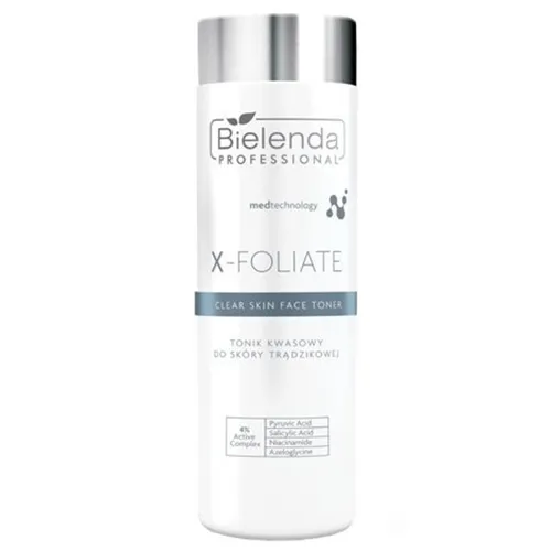 Bielenda Professional X-Foliate, Clear Skin Face Toner (Tonik z kwasami dla skóry trądzikowej)