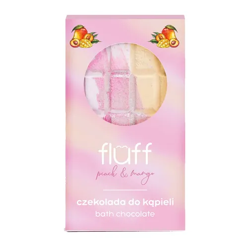 Fluff Superfood, Peach & Mango Bath Chocolate (Czekolada do kąpieli `Brzoskwinia i mango`)