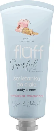 Fluff Superfood, Moisturising Body Cream (Nawilżająca śmietanka do ciała `Brzoskwinia z karmelem`)