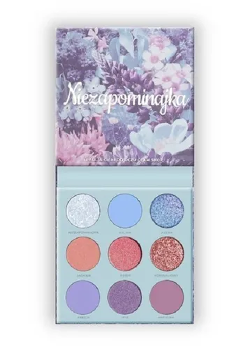 Glam Shop Kolekcja Kwiatowa, GlamBOX,  Paleta 9 cieni do powiek `Niezapominajka` - 2