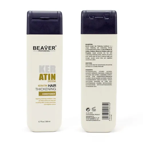 Beaver Professional Kreatin System, Kreatin Hair Thickening Conditioner (Keratynowa odżywka zagęszczająca włosy)