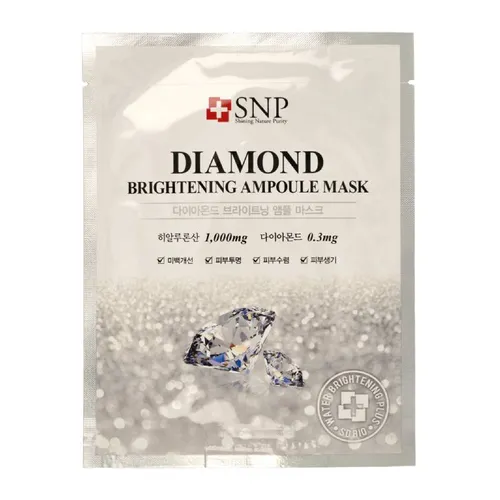 SNP Diamond Brightening Ampoule Mask (diamentowa maska rozświetlająca do twarzy)