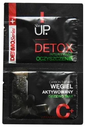 Skin UP Dermo Series, Intensywne nawilżenie z węglem aktywowanym, drzewem tara i witaminą C `Detox intensywne oczyszczenie`