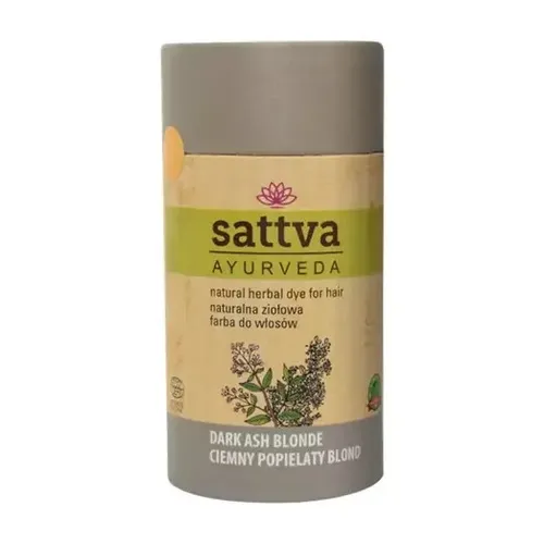 Sattva Ayurveda Natural Herbal Dye For Hair, Henna Dark Ash Blonde (Ciemny popielaty blond, Henna do włosów)
