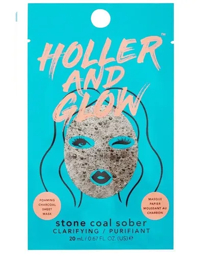 Holler and Glow Stone Coal Sober, Clarifying Face Mask (Maseczka w płachcie do twarzy z aktywnym węglem)