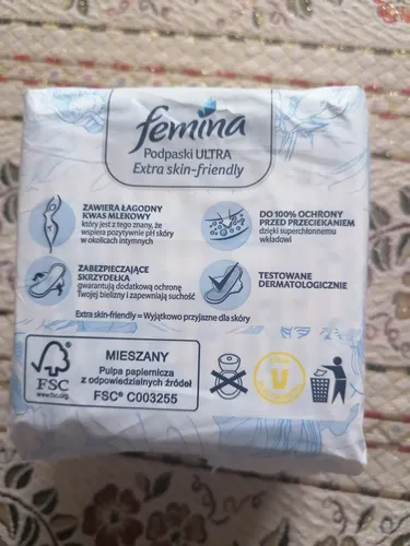 Femina Ultra Extra-Skin Friendly Normal, Podpaski z kwasem mlekowym - 2