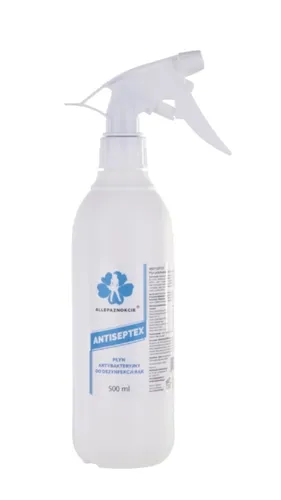 Allepaznokcie Antiseptex, Płyn antybakteryjny do dezynfekcji rąk  z atomizerem