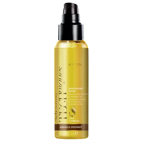 Avon Advance Techniques, Moisturising Serum Argan & Coconut Oils (Rewitalizujący eliksir do włosów z olejkiem arganowym i kokosowym)