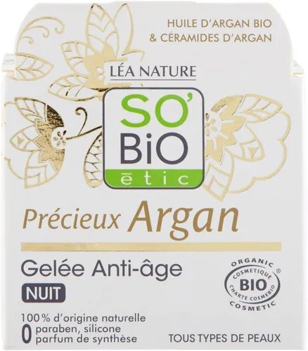 SO'BiO Etic Precieux Argan, Gelee de Nuit Anti-age (Przeciwzmarszczkowy żel na noc) - 2