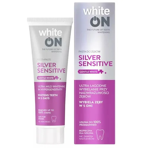 WhiteON Silver Sensitive, Ultra-łagodna pasta wybielająca