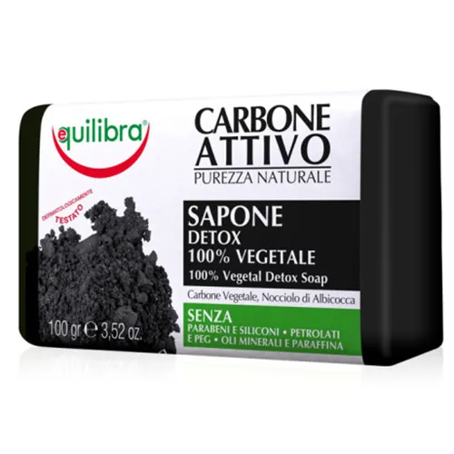 Equilibra Carbone Attivio Sapone (Mydło oczyszczające z aktywnym węglem)