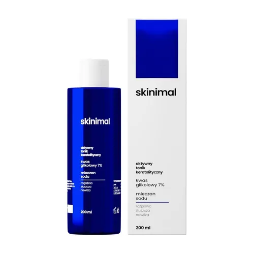 Skinimal Aktywny tonik keratolityczy `Kwas glikolowy 7%, mleczan sodu`