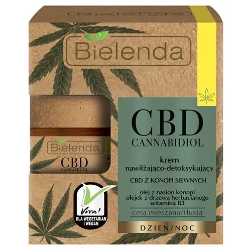 Bielenda CBD Cannabidiol, Krem nawilżająco-detoksykujący na dzień i na noc