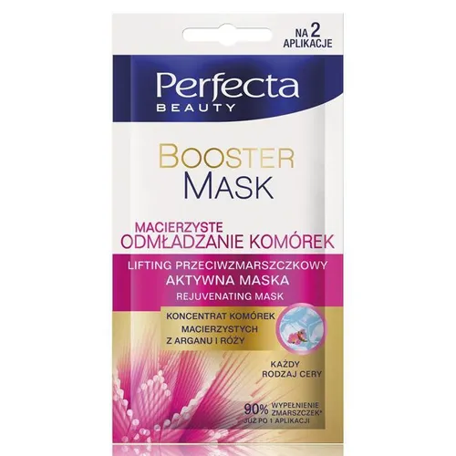 Perfecta Booster Mask, Esencja komórek macierzystych, Lifting przeciwzmarszczkowy aktywna maska