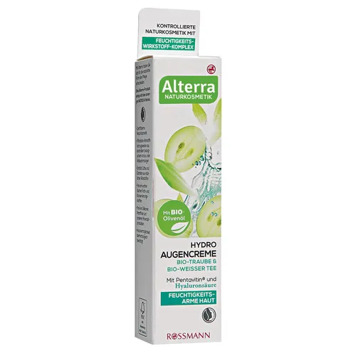 Alterra Hydro, Bio - Traube & Bio - Wieisser Tee, Augencreme (Krem nawilżający pod oczy)