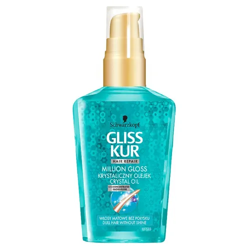 Schwarzkopf Gliss Million Gloss, Olejek krystaliczny do włosów zapewniający świetlne refleksy