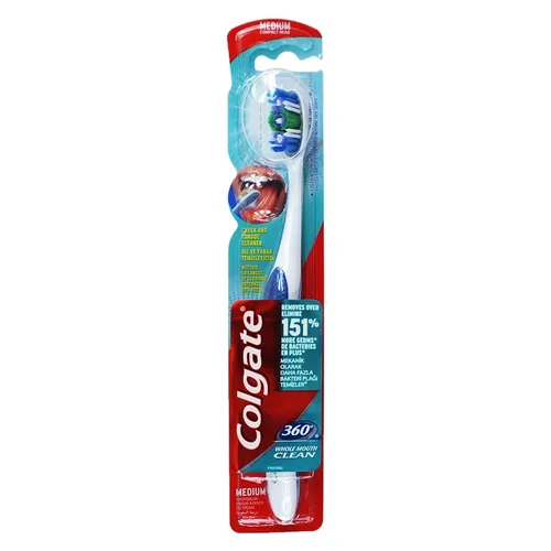 Colgate 360° Whole Mouth Clean, Szczoteczka do zębów średnia